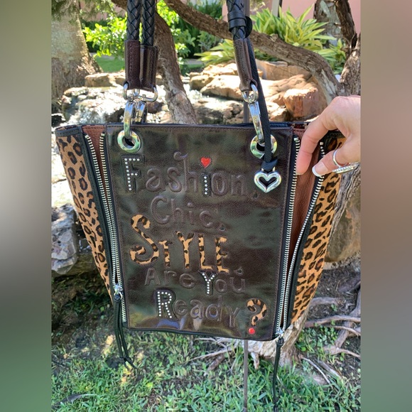 Brighton Fashionista Leopard Print Tote Bag - Picture 7 of 17